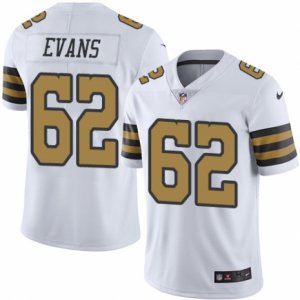 Mens Nike New Orleans Saints #62 Jahri Evans Limited White Rush NFL Jersey