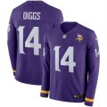 Nike Vikings #14 Stefon Diggs Purple Therma Long Sleeve Jersey