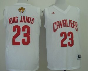 2015 nba finals cleveland cavaliers #23 king james white [revolution 30 swingman]