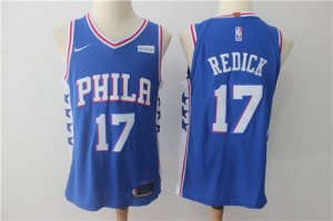 76ers #17 J.J. Redick Blue Nike Authentic Jersey