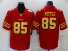 Nike 49ers #85 George Kittle Red Gold Color Rush Vapor Untouchable Limited Jersey