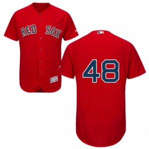 Men\'s Majestic Boston Red Sox #48 Pablo Sandoval Red Flexbase Authentic Collection MLB Jersey