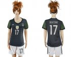 Womens Germany #17 Boateng Away Soccer Country Jersey