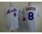 mlb jerseys new york mets #8 carter white(blue strip)