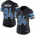 Women's Nike Detroit Lions #94 Ziggy Ansah Limited Black Rush NFL Jersey