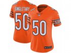 Women Nike Chicago Bears #50 Mike Singletary Vapor Untouchable Limited Orange Rush NFL Jersey