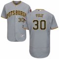 Men's Majestic Pittsburgh Pirates #30 Neftali Feliz Grey Flexbase Authentic Collection MLB Jersey