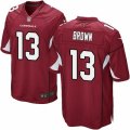 Mens Nike Arizona Cardinals #13 Jaron Brown Game Red Team Color NFL Jersey