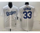 Men's Los Angeles Dodgers #33 James Outman White Cool Base Stitched Jersey