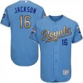 Kansas City Royals #16 Bo Jackson Light Blue FlexBase Authentic 2015 World Series Champions Gold Program Stitched Baseball Jersey