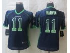 Women Nike Seattle Seahawks #11 Harvin Blue Jerseys(Drift Fashion)