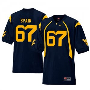 West Virginia Mountaineers #67 Quinton Spain Navy College Football Jersey