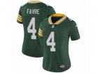 Women Nike Green Bay Packers #4 Brett Favre Vapor Untouchable Limited Green Team Color NFL Jersey