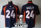 Nike Denver Broncos #24 Champ Bailey Navy Blue Alternate Super Bowl XLVIII NFL Game Jersey