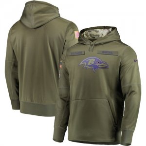 Nike Ravens Olive Salute To Service Mens Pullove Hoodie