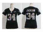 Nike women jerseys oakland raiders #34 bo jackson black[Handwork Sequin lettering Fashion]