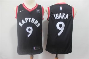 Raptors #9 Serge Ibaka Black Nike Swingman Jersey