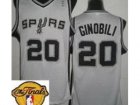 NBA San Antonio Spurs #20 Manu Ginobili White(Revolution 30 2013 Finals Patch)