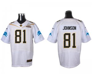 2016 PRO BOWL Nike Detroit Lions #81 Calvin Johnson white jerseys(Elite)