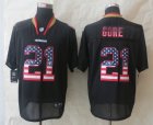 Nike San Francisco 49ers #21 Gore Black Jerseys(USA Flag Fashion Elite)