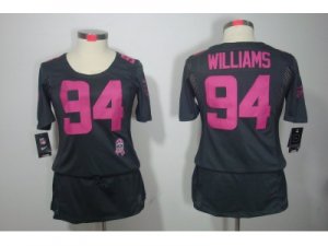 Nike Womens Buffalo Bills #94 Williams Dark grey Jerseysï¼ˆbreast Cancer Awarenessï¼‰