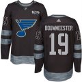 St. Louis Blues #19 Jay Bouwmeester Black 1917-2017 100th Anniversary Stitched NHL Jersey