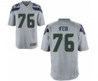 Men's Nike Seattle Seahawks #76 Germain Ifedi Game Grey NFL Jersey