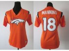 Nike Women Denver Broncos #18 Peyton Manning Orange FEM FAN Field Flirt Fashion Jerseys