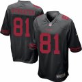 Mens Nike San Francisco 49ers #81 Rod Streater Game Black NFL Jersey