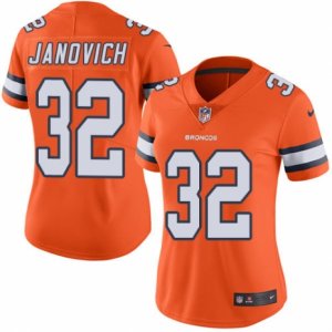 Women\'s Nike Denver Broncos #32 Andy Janovich Limited Orange Rush NFL Jersey