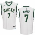 Mens Adidas Milwaukee Bucks #7 Thon Maker Authentic White Home NBA Jersey