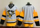 Mens Pittsburgh Penguins Blank White New Away Stitched NHL Jersey
