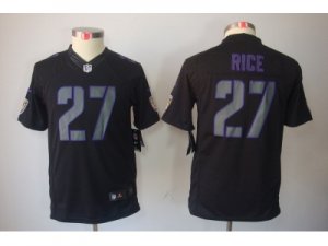 Nike NFL Youth Baltimore Ravens #27 Ray Rice black jerseys[Impact Limited]