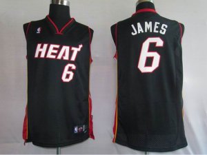 nba fans miami heat #6 james swingman black