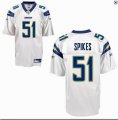 nfl San Diego Chargers #51 SPIKES white