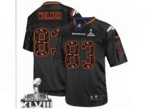 Nike Denver Broncos #83 Welker Black Jerseys(2014 Super Bowl XLVIII Lights Out Elite)