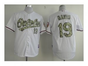 mlb jerseys baltimore orioles #19 davis white[number camo]