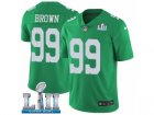Nike Philadelphia Eagles #99 Jerome Brown Limited Green Rush Vapor Untouchable Super Bowl LII NFL Jersey