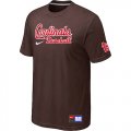 St. Louis Cardinals Brown Nike Short Sleeve Practice T-Shirt