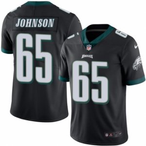 Mens Nike Philadelphia Eagles #65 Lane Johnson Limited Black Rush NFL Jersey