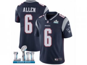 Youth Nike New England Patriots #6 Ryan Allen Navy Blue Team Color Vapor Untouchable Limited Player Super Bowl LII NFL Jersey