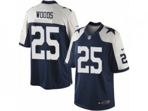 Mens Nike Dallas Cowboys #25 Xavier Woods Limited Navy Blue Throwback Alternate NFL Jersey