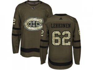 Men Adidas Montreal Canadiens #62 Artturi Lehkonen Green Salute to Service Stitched NHL Jersey