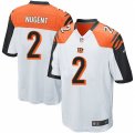 Men's Nike Cincinnati Bengals #2 Mike Nugent Game White NFL Jersey