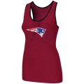 Nike New England Patriots Ladies Big Logo Tri-Blend Racerback stretch Tank Top Red