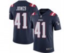 Mens Nike New England Patriots #41 Cyrus Jones Limited Navy Blue Rush NFL Jersey