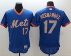 New York Mets #17 Keith Hernandez Royal Gray Flexbase Authentic Collection Cooperstown Stitched Baseball Jersey