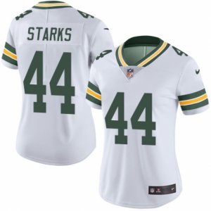 Women\'s Nike Green Bay Packers #44 James Starks Limited White Rush NFL Jersey