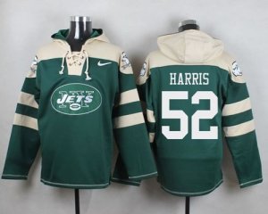 Nike New York Jets #52 David Harris Green Player Pullover NFL Hoodie