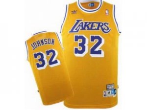 nba Los Angeles Lakers #32 Johnson Throwback Yellow